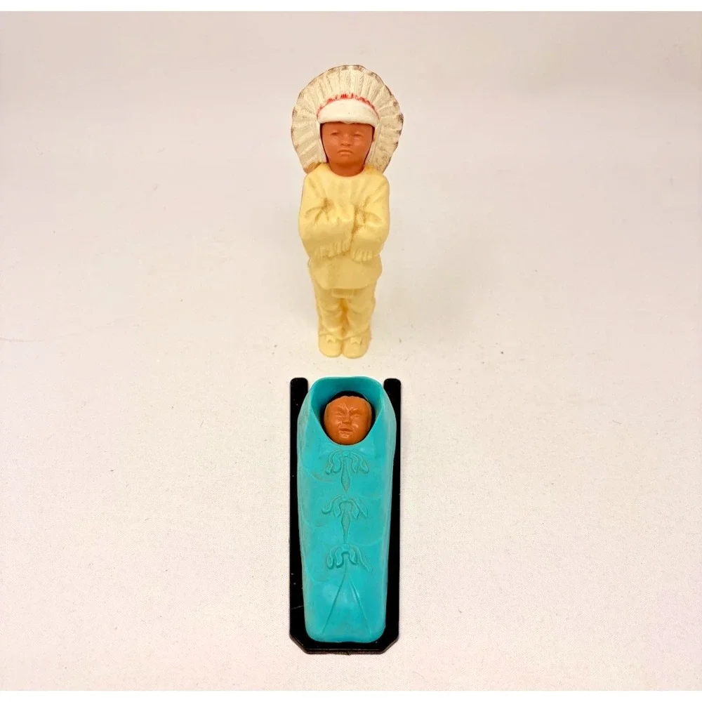Rare! Collect Vintage Native American Indian Papoose Cradle Board Figure
